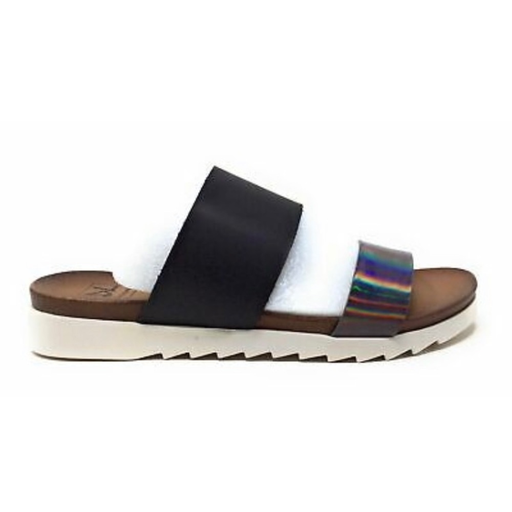 Dirty Laundry Womens Cant Stop Flat Slide Sandals Black Size 5.5 M US